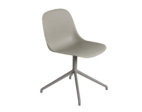 Fiber Side Chair Swivel Base, grey