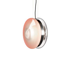 Orbital Pendant, pink/polished nickel