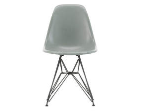 Eames Fiberglass Side Chair DSR, sea foam green/black