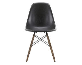 Eames Fiberglass Side Chair DSW, elephant hide grey/dark maple