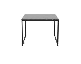 Como Coffee Table 60x60xH42, black marble / black