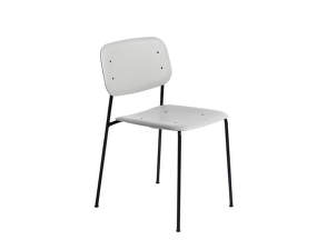 Soft Edge 40 Chair, black steel base / grey stained oak