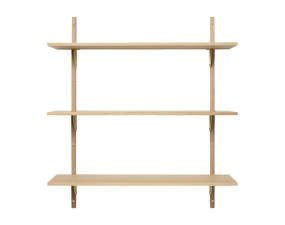 Sector Shelf L/L, natural oak/brass