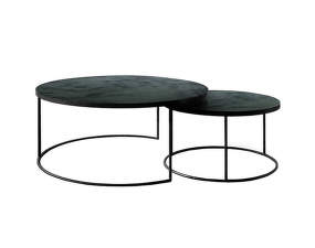 Mirror Nesting Coffee Table Set, charcoal