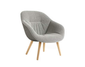 AAL 82 Soft Duo Lounge Chair Lacquered Oak, Dot 1682 02 Bianconero / Remix 152