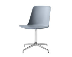 Rely HW11 Chair, polished aluminium/light blue