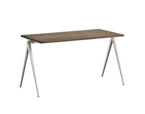 Pyramid Table 01 140x65 Beige Steel, smoked oak