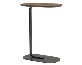 Relate Side Table 73.5 cm, solid smoked oak / black
