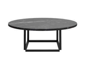 Florence Coffee Table Ø90, black Marquina marble / black