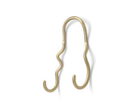 Curvature Double Hook, brass