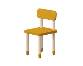 Dots Chair with Backrest, mustard