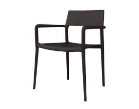 Chicago Chair with Armrest, black lacquered ash