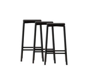 Bar Stool 65, Set of 3, black