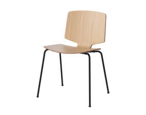 Valby Chair, black steel / white pigmented oak
