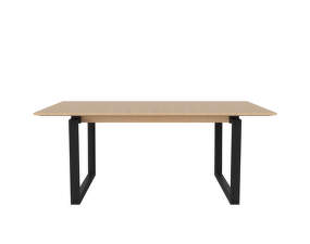 Nord Dining Table 180 cm, black oak / white pigmented oak