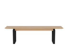 Nord Bench 160 cm, black oak / white pigmented oak