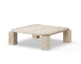 Atlas Coffee Table 82x82, Unfilled Travertine