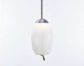 Knot Uovo PC1018 Pendant Lamp, opaline / stainless steel