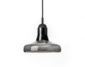 Shadows PC894 Pendant Lamp, smoke grey / black stained oak