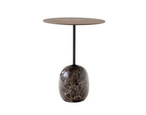 Lato Side Table LN8, walnut/emparador marble