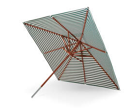 Messina Umbrella 300, light apricot / dark green stripe
