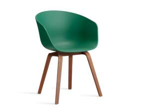 AAC 22 Chair Walnut Veneer, teal green