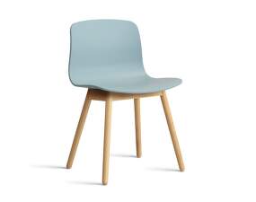 AAC 12 Chair Solid Oak, dusty blue