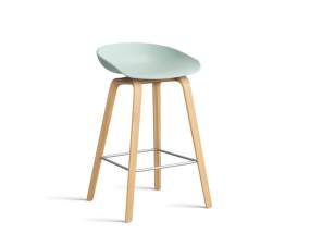 AAS 32 Bar Stool Low Oak Veneer, dusty mint