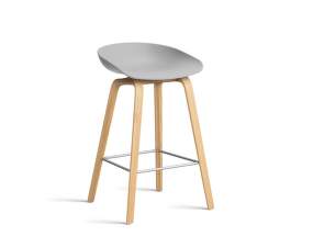 AAS 32 Bar Stool Low Oak Veneer, concrete grey