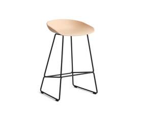 AAS 38 Bar Stool Low Black Steel, pale peach