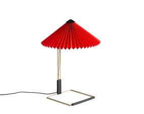 Matin 300 Table Lamp, polished brass / bright red