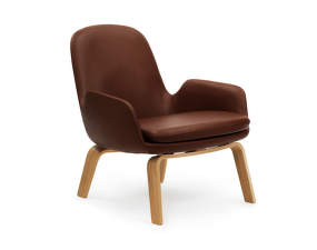 Era Lounge Chair Low Oak, Ultra Leather