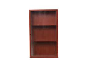 Haze Wall Cabinet Reeded Glass, oxide red