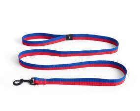 Dogs Leash Flat M/L, red/blue