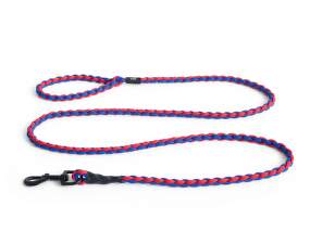 Dogs Leash Braided, red/blue