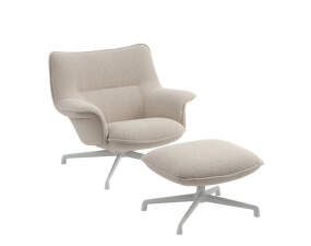 Doze Lounge Chair Low & Ottoman Swivel, Heart 7 / grey