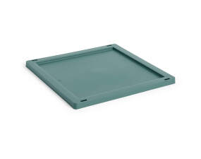Colour Crate Lid Plastic Cube/Medium Square, dark green