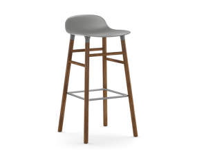 Form Bar Chair 75 cm Walnut, grey