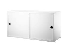 String Cabinet With Sliding Doors 78 x 30, white