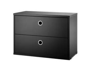 String Chest of Drawers 58 x 30, black ash