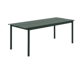 Linear Steel Table 200 cm, dark green