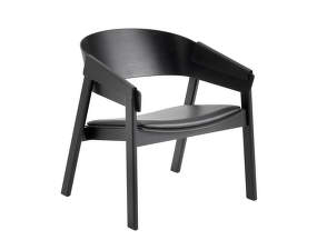 Cover Lounge Chair, black leather / black