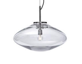 Disc Pendant, clear/silver