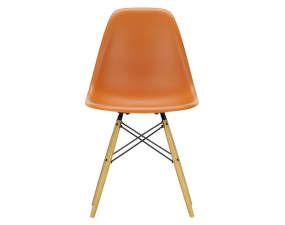 Eames Plastic Side Chair DSW, rusty orange