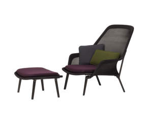 Slow Chair & Ottoman, black/coated