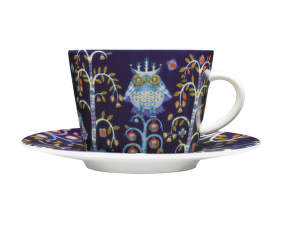 Taika Cappuccino Cup with Saucer, blue