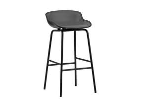 Hyg Barstool 75 cm Front Upholstery, black/Ultra Leather