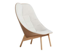 Uchiwa Quilt Armchair, lacquered oak, Mode 009/Sense Nougat