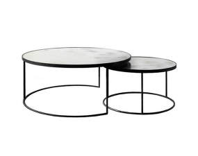 Mirror Nesting Coffee Table Set, clear