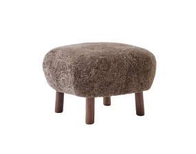 Little Petra ATD1 Pouf, walnut / Sheepskin Sahara